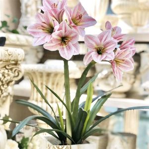 63cm Home European style decoration imitation flower artificial flower Clivia hand felt FLANNEL SILK FLOWER living room floor pl 220408