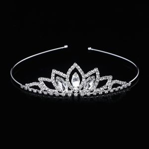 Kid Girls Crystal Tiara and Crown Hairbands Bridal Wedding Prom Crown Headband Princess Hair Ornaments Headpiece