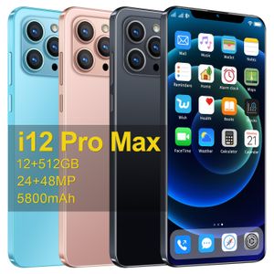 2022 Hot DealsGlobal Version I12 Pro Max 12GB 512GB Smartphone 5G 6.7 Inch Celular 10 Core 5800mAh Android 10 Cellphone Mobile P