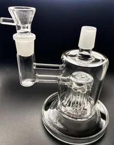 Inebriante vapexhale hydratube vidro cachimbo de água dab rig base galho de árvore perc suporte com tigela de feno gb424