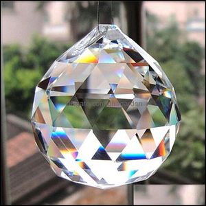 Andra lösa pärlor smycken klar 20 mm kristall hängande bollar klippt fasetterat glasprism ljuskrona hängen gardin hem dekorera andra droppleverans