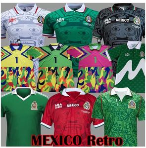 Retro 70 Mexico Blanco Soccer Jersey 86 94 98 2006 Hernandez H.Sanchez Football Shirt Luis Garcia Campos Ancient Maillot Marquez 2006 97 1999