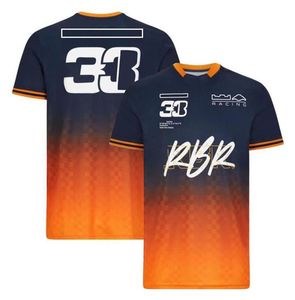 F1-Team-T-Shirt Formel-1-Rennanzug Herren-Fanbekleidung Sommer-Kurzarm-Schnelltrocknungs-T-Shirt kann individuell angepasst werden299N