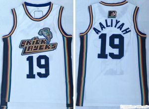 Adam ncaa erkek beyaz basketbol formaları Aaliyah numara 19 Jersey Tuğla Oyuncular Altıncı Yıllık N 'Jock B-Ball Jam 1996 MTV Film Gömlekleri S-2XL