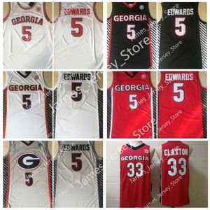 33 Nicolas Claxton Jersey 5 Anthony Edwards Jersey 11 Jaxon Etter Mens 2022 UGA NCAA Playoff Stitched College Basketball Jerseys
