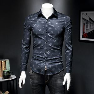 2023 Luxury Quality Fashion Men Shirts Buttoned Shirt Casual Designer Plaid Print Long Sleeve Tops Mens Clothing Cardigan Asia size 200 lbs available S-5XL