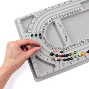 13 Styles Flocked Bead Board for Bracelet Necklace Tools U-Shaped Channels Jewelry Design Tray Beadboards Organizer Beading Accessories Measuring DIY Craft Making