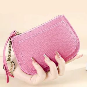 Genuine leather zipper women designer coin purses lady High quality cowhide key zero card wallets female fashion casual clutchs no161