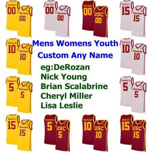 USC Trojans Jerseys Mens Devin Fleming Jersey Kevin Porter Jr. Talin Lewis Shaqquan Aaron 1 Usher College Basketball Jerseys Custom Stitched