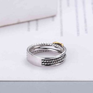 2024 Ring Jewelry Fashion Rings Womens Cross Mens Diamond Platinum Twisted Plated Black Thai Silver Hot Selling