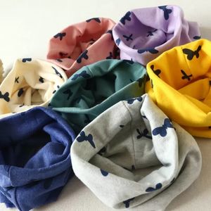 Baby Cotton Scarf Childrens Fashion Autumn Winter Boys Girls Collar Neckerchief Butterfly O-Ring Round Neck Scarves DHL FREE Y03
