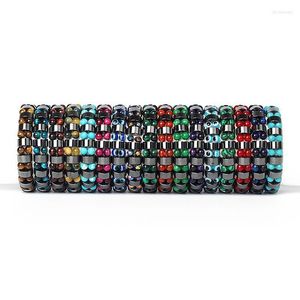 Beaded Strands Inga magnetiska bantning Hematitarmband Män Double Nature Stone Health Care Women Energy Weight Loss smycken Lars22