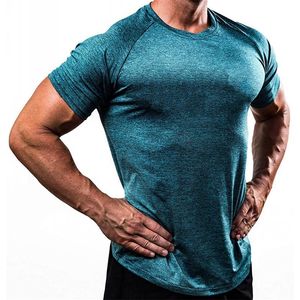 Mens Compression Training Sport T Snabbt fitness Men Bodybuilding Skinny Tee Tops Gym Shirt Rashgard 220618