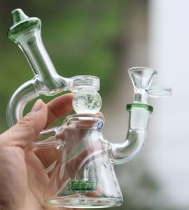 Mini 6,5 -calowe świetliste kulkowe szklane wodę Bong Hakahs z oponami Perc Kreatywne rurki palenia