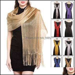 Shawls Scarves Wraps Hats Gloves Fashion Accessories New Evening Dresses Female Golden Siery Wire Tassels Bridal Bridesmaid Party Wedding