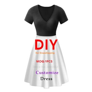 Noisydesigns Custom Woman Summer Dress Short Sleeve Luxury Floral Vestidos Kobieta Sukienka Plus Size Women Clothing 4XL 220616