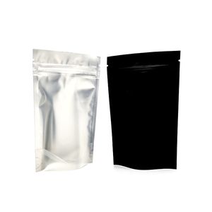 Empty Half Clear Mylar Bags California SF Waterproof Dustproof Smell Proof Zipper Package Stand Up Pouch Bag