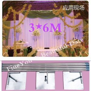 Decorazione per feste goccia 3x6m con tubo in acciaio inossidabile per matrimoni ampliabile aste di fondo per lo sfondo decorazioni per il compleanno
