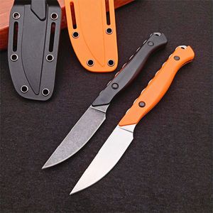 High Quality 15700 Survival Straight Knife CPM154 Stone Wash Blade Full Tang Santoprene Handle Fixed Blades Hunting Knives With Kydex