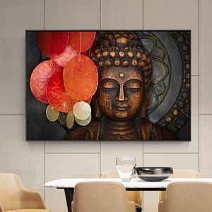 Bouddha Pour La Maison achat en gros de Abstract Face Buddha Paint Oil sur toile Cuadros Affiches et imprimés Scandinavian Wall Art Picture For Living Room Home Decor