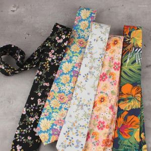 Bow Ties Hawaii Floral krawat dla mężczyzn kobiety bawełny swobodny kwiat druku