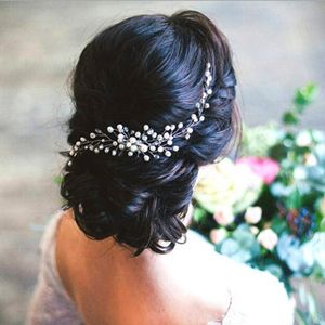 Headpieces Korean Silver Pearl Wedding Accessories Women Headdress Hair Jewelry Handmade Comb Headpiece Bridal Headwear Accessory