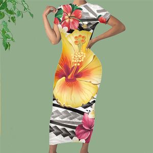 NoisyDesigns Sexy Women's Summer Bodycon Dress Gold Bohemian Pink Plumeria Robe Vetement Femme 4xl Dropship 220627