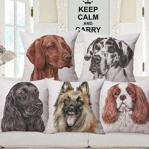 Cushion/Decorative Pillow Lurcher Boxer Puppies Cocker Spaniel Dog Alaskan Malamute Cushion Cover Case For Home Sofa Couch DecorationCushion