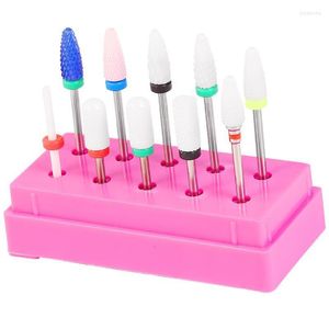 Nail Art Equipment CHNRMJL 7/10Pcs 3/32" Ceramic Diamond Drill Bit Kit Rotary Burr Electric Machine Milling Cutter For Nails Manicure T