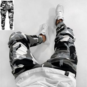 Jeans da uomo Camouflage Super Skinny per uomo 2022 Hip Hop Street Wear Tasche multiple Tuta Jean Slim Homme Pantaloni elasticizzati Pantaloni da uomo