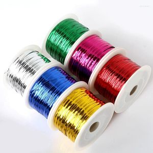 Geschenkpapier, 100 Yard/Rolle, metallischer Twist-Bindedraht für Süßigkeiten, Lutscher, Cake Pops, Versiegelung von Cellobeuteln, Stahl, Backverpackung, Ligatur