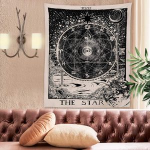 Tarot Tapestry The Moon Star Sun Tapestry Medieval Europe spådom