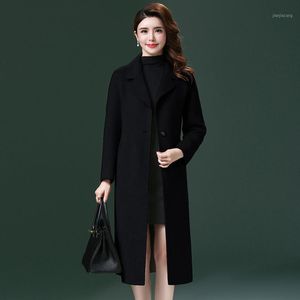 Women's Wool & Blends Double Faced Overcoat 2022 Autumn And Winter Mid Long Temperament Fashion Woolen