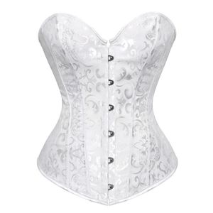 Bustiers & Corsets And Lingerie Top Basque Sexy Corset Overbust Pattern Floral Cosplay WhiteBustiers