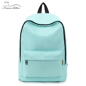 Fashion Women Backpack Solid Color Travel Casual School Bag For Teenage Girl Bagpack Female Rucksack Knapsack Y201224