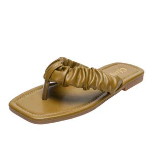 Slippers Slides Lady Flip Flip Sandals de luxo de praia sexy de dedo do dedo do pé de moda Hotel Hotel Home Sapatos 220525