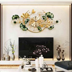 Lüks Çin duvar saati büyük oturma odası metal duvar saati sessiz hediye fikir modern tasarım saati ev dekorasyon dd60wc 210325