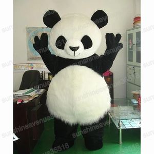 Halloween Panda Mascot Costume Cartoon Theme Character Carnival Festival Fancy Dress Xmas Adults Size Birthday Party Outdoor Outfit