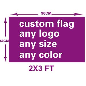 2X3 FT custom flag Football team/club flags Design Digital Printing All Styles and Logos Polyester Banner