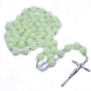 Collier de Perles Wapelet Lumineux Lumineux Suspendu Decooration Мураль Croix Catholique