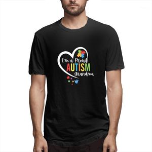 Heren t shirts Ik ben anime trotse oma love heart autisme Autism Awareness grafisch tee short mouw t shirt grappige katoenen tops
