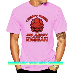 T Shirts Men Casual Mass Effect Andromeda Parody I Don Need An Army IVe Got A Krogan Men T Shirt 220702