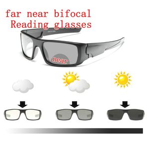 Güneş gözlüğü açık pokromik bifokal okuma gözlükleri Multifokal çok yakın Presbyopic Erkekler için Spor Sürüş Nxsunglasses