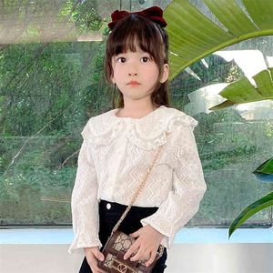 Lace Blouses Floral Children's Blouse For Casual Style Baby Girls Clothes 210412