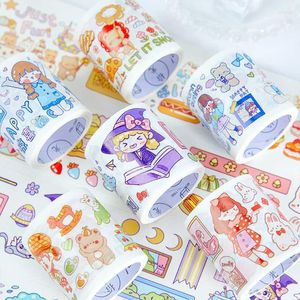 Gift Wrap Kawaii INS Magic Girls Special Oil Washi Tapes Journal Masking Tape Adhesive DIY Scrapbooking StickerGift