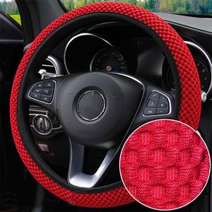 Housses de volant couverture en soie de glace universelle pour accessoires de voiture antidérapants résistants à l'usure Sandwich élastique CoverSteering