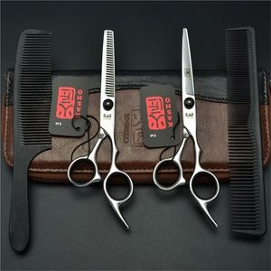 Tesoura profissional de cabeleireiro 6,0 polegadas Japão 440C Original Barber Salon Corte de Corte De Corte De Corte De Corte Scissor Set 220317