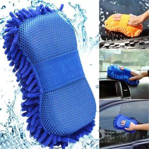 Chenille Wash Car Sponge Car Care Microfiber Cleaning Glå