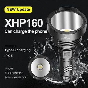 Flashlights Torches Super XHP160 Most Powerful Led Rechargeable Torch Light XHP90 High Power Tactical Flash XHP70 Usb Hand Lamp2150