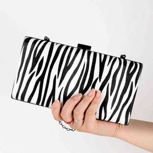 NXY Evening Bags Gray Bag for Women Summer Handbags Zebra Pattern Small Clutch Crossbody Hasp Shoulder Ladies Purses Designer 2022 Luxury 220510